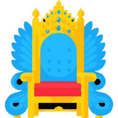 A regal throne crafted for royalty, symbolizing power, authority, and luxury. clipart