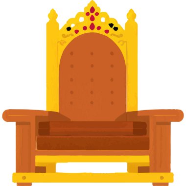 A regal throne crafted for royalty, symbolizing power, authority, and luxury. clipart