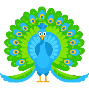 Renkli kuyruklu görkemli bir kuş, doğanın güzelliğini ve zarafetini temsil ediyor..