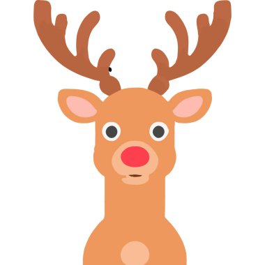 Noel 'in ikonik kırmızı burunlu ren geyiği neşe saçıyor ve neşe saçıyor..