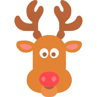 Noel 'in ikonik kırmızı burunlu ren geyiği neşe saçıyor ve neşe saçıyor..