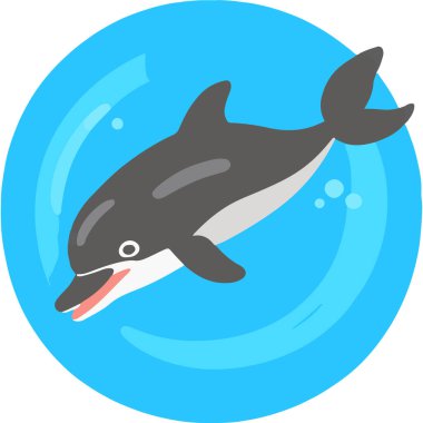 Okyanus ekosistemlerindeki zekayı ve zarafeti sembolize eden neşeli bir deniz memelisi..