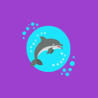 A playful marine mammal symbolizing intelligence and grace in oceanic ecosystems. clipart