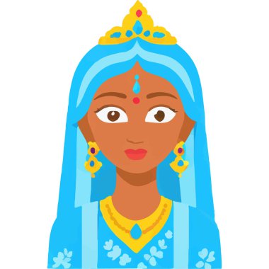 Hindu mitolojisinde Radha ve Krishna 'nın kutsal bir aşk ve bağlılık tasviri..