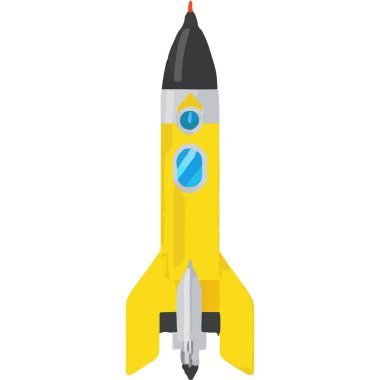 Uzaya fırlatılan güçlü bir roket yenilikleri ve kozmosun keşiflerini temsil ediyor..