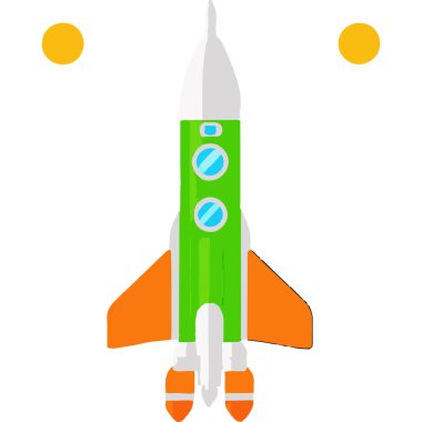 Uzaya fırlatılan güçlü bir roket yenilikleri ve kozmosun keşiflerini temsil ediyor..