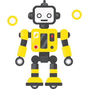 Gelişmiş yapay zeka teknolojisi ve parlak bir tasarımla gelecekteki özelliklerini sergileyen insansı bir robot..