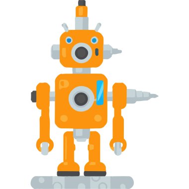 Gelişmiş yapay zeka teknolojisi ve parlak bir tasarımla gelecekteki özelliklerini sergileyen insansı bir robot..