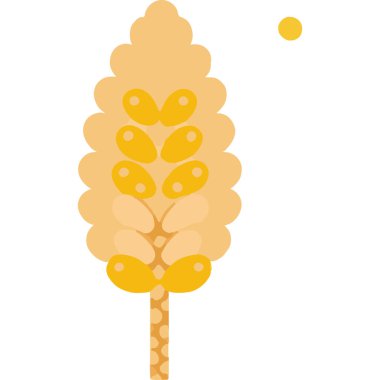 Golden grains of wheat in a lush field, representing agriculture and sustainable farming. clipart