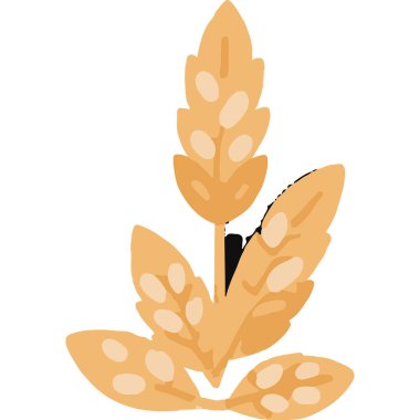 Golden grains of wheat in a lush field, representing agriculture and sustainable farming. clipart