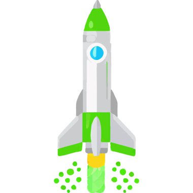 Uzaya fırlatılan güçlü bir roket yenilikleri ve kozmosun keşiflerini temsil ediyor..