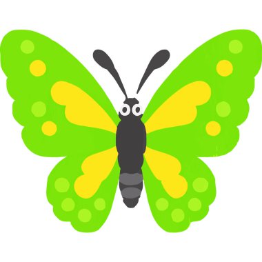 A colorful butterfly with intricate patterns on its wings, symbolizing beauty and nature. clipart