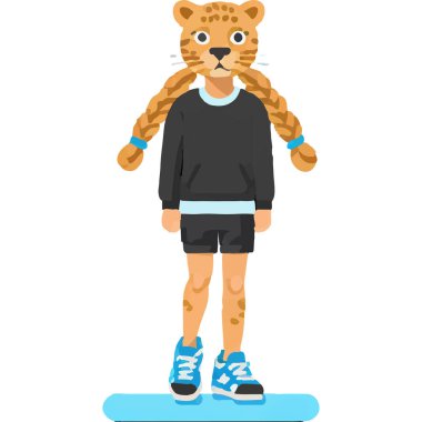 Hareketi ve enerjiyi canlı bir ortamda vurgulayan dinamik bir kuadrobik fitness sahnesi.