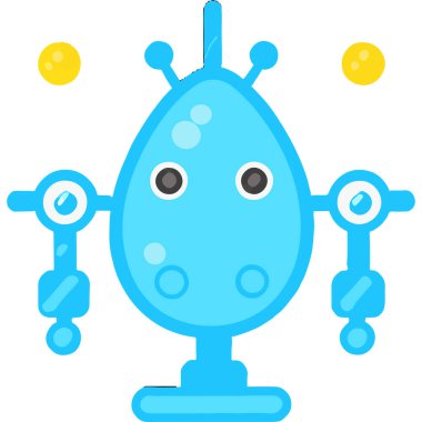 Gelişmiş yapay zeka teknolojisi ve parlak bir tasarımla gelecekteki özelliklerini sergileyen insansı bir robot..