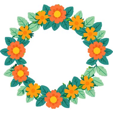 Canlı çiçeklerden yapılmış güzel bir çelenk, bayram süslemeleri için mükemmel..