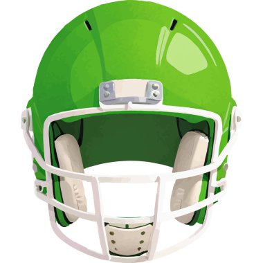 A sturdy football helmet designed to provide protection during intense sports matches. clipart