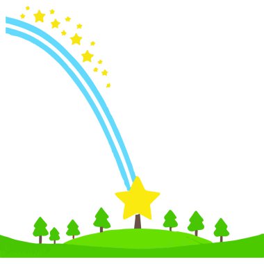 A shooting star is a meteor burning up in the Earth? s atmosphere, often symbolizing wishes and dreams. clipart