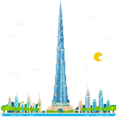 Burç Halife Dubai 'deki en uzun gökdelendir, modern mimari ve lüks sergilenmektedir..