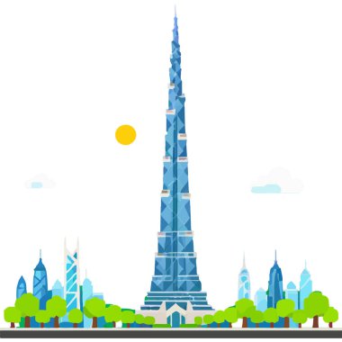 Burç Halife Dubai 'deki en uzun gökdelendir, modern mimari ve lüks sergilenmektedir..