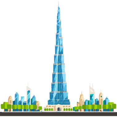 Burç Halife Dubai 'deki en uzun gökdelendir, modern mimari ve lüks sergilenmektedir..