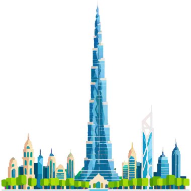 Burç Halife Dubai 'deki en uzun gökdelendir, modern mimari ve lüks sergilenmektedir..