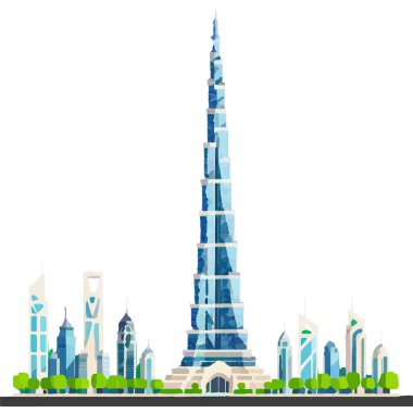 Burç Halife Dubai 'deki en uzun gökdelendir, modern mimari ve lüks sergilenmektedir..