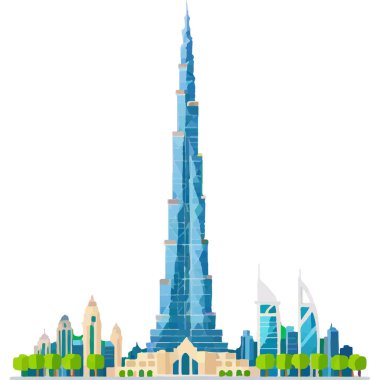 Burç Halife Dubai 'deki en uzun gökdelendir, modern mimari ve lüks sergilenmektedir..