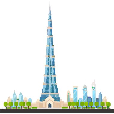 Burç Halife Dubai 'deki en uzun gökdelendir, modern mimari ve lüks sergilenmektedir..