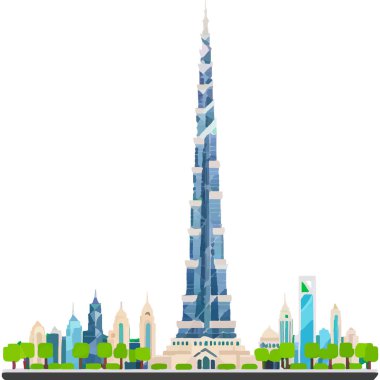 Burç Halife Dubai 'deki en uzun gökdelendir, modern mimari ve lüks sergilenmektedir..