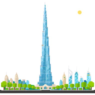 Burç Halife Dubai 'deki en uzun gökdelendir, modern mimari ve lüks sergilenmektedir..