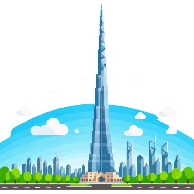 Burç Halife Dubai 'deki en uzun gökdelendir, modern mimari ve lüks sergilenmektedir..