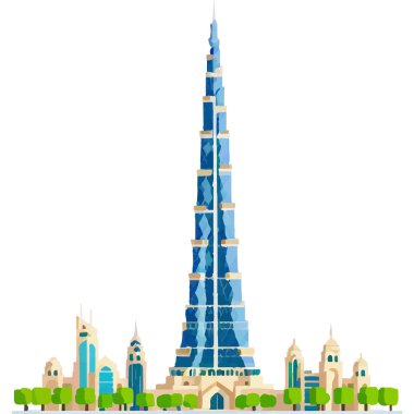 Burç Halife Dubai 'deki en uzun gökdelendir, modern mimari ve lüks sergilenmektedir..