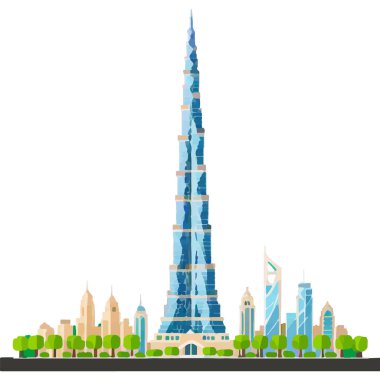 Burç Halife Dubai 'deki en uzun gökdelendir, modern mimari ve lüks sergilenmektedir..