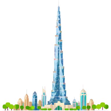 Burç Halife Dubai 'deki en uzun gökdelendir, modern mimari ve lüks sergilenmektedir..