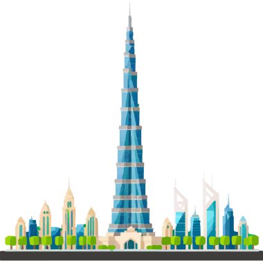 Burç Halife Dubai 'deki en uzun gökdelendir, modern mimari ve lüks sergilenmektedir..