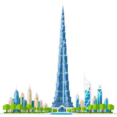 Burç Halife Dubai 'deki en uzun gökdelendir, modern mimari ve lüks sergilenmektedir..