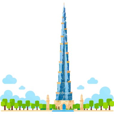 Burç Halife Dubai 'deki en uzun gökdelendir, modern mimari ve lüks sergilenmektedir..