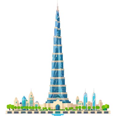 Burç Halife Dubai 'deki en uzun gökdelendir, modern mimari ve lüks sergilenmektedir..