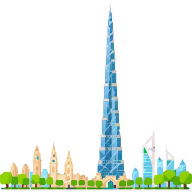 Burç Halife Dubai 'deki en uzun gökdelendir, modern mimari ve lüks sergilenmektedir..