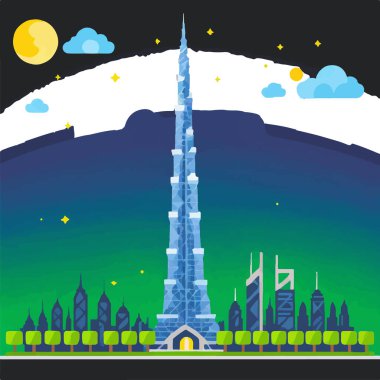 Burç Halife Dubai 'deki en uzun gökdelendir, modern mimari ve lüks sergilenmektedir..