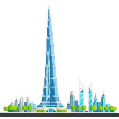 Burç Halife Dubai 'deki en uzun gökdelendir, modern mimari ve lüks sergilenmektedir..