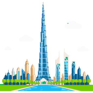 Burç Halife Dubai 'deki en uzun gökdelendir, modern mimari ve lüks sergilenmektedir..