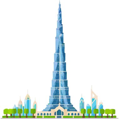 Burç Halife Dubai 'deki en uzun gökdelendir, modern mimari ve lüks sergilenmektedir..