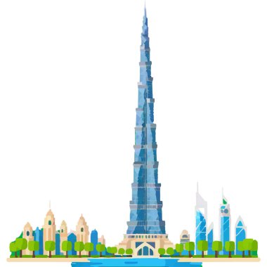 Burç Halife Dubai 'deki en uzun gökdelendir, modern mimari ve lüks sergilenmektedir..