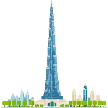 Burç Halife Dubai 'deki en uzun gökdelendir, modern mimari ve lüks sergilenmektedir..