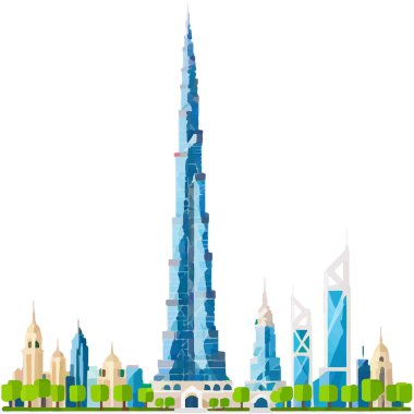 Burç Halife Dubai 'deki en uzun gökdelendir, modern mimari ve lüks sergilenmektedir..