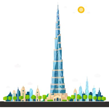 Burç Halife Dubai 'deki en uzun gökdelendir, modern mimari ve lüks sergilenmektedir..