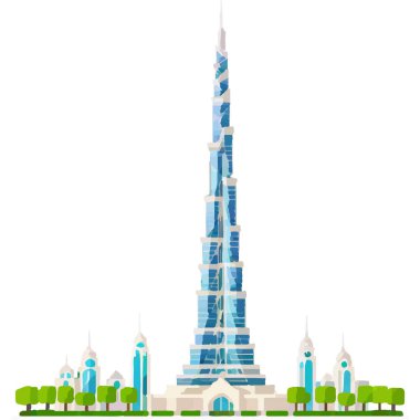 Burç Halife Dubai 'deki en uzun gökdelendir, modern mimari ve lüks sergilenmektedir..