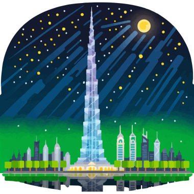 Burç Halife Dubai 'deki en uzun gökdelendir, modern mimari ve lüks sergilenmektedir..