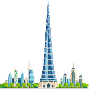 Burç Halife Dubai 'deki en uzun gökdelendir, modern mimari ve lüks sergilenmektedir..